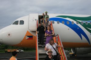 Philippines Mission Trip - Snack leaving the plane in Bicol (24 Sep 2009)