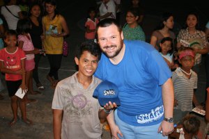 Philippines Mission Trip - Jesse gives away his stinky hat after the final concert (27 Sep 2009)